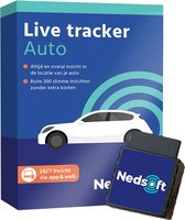 Nedsoft Live GPS Voertuigvolgsysteem voor Auto | Inclusief 1 jaar data | 24/7 Live inzicht | Plug & play | Traceer locatie via App & web