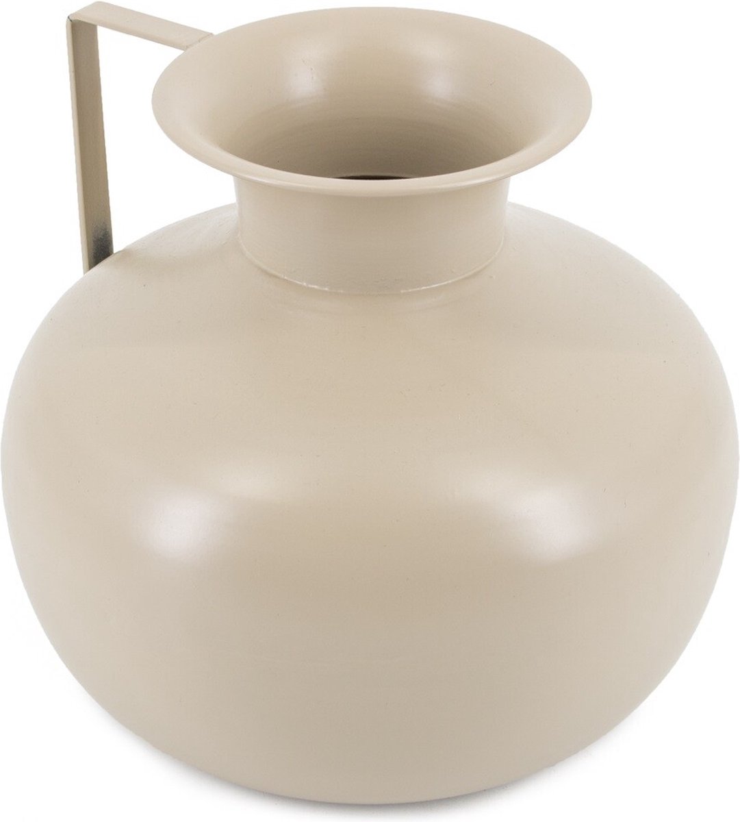 homebound by ky Vaas metaal met oor zand | bloemenvaas | 4x25,5x25,5cm
