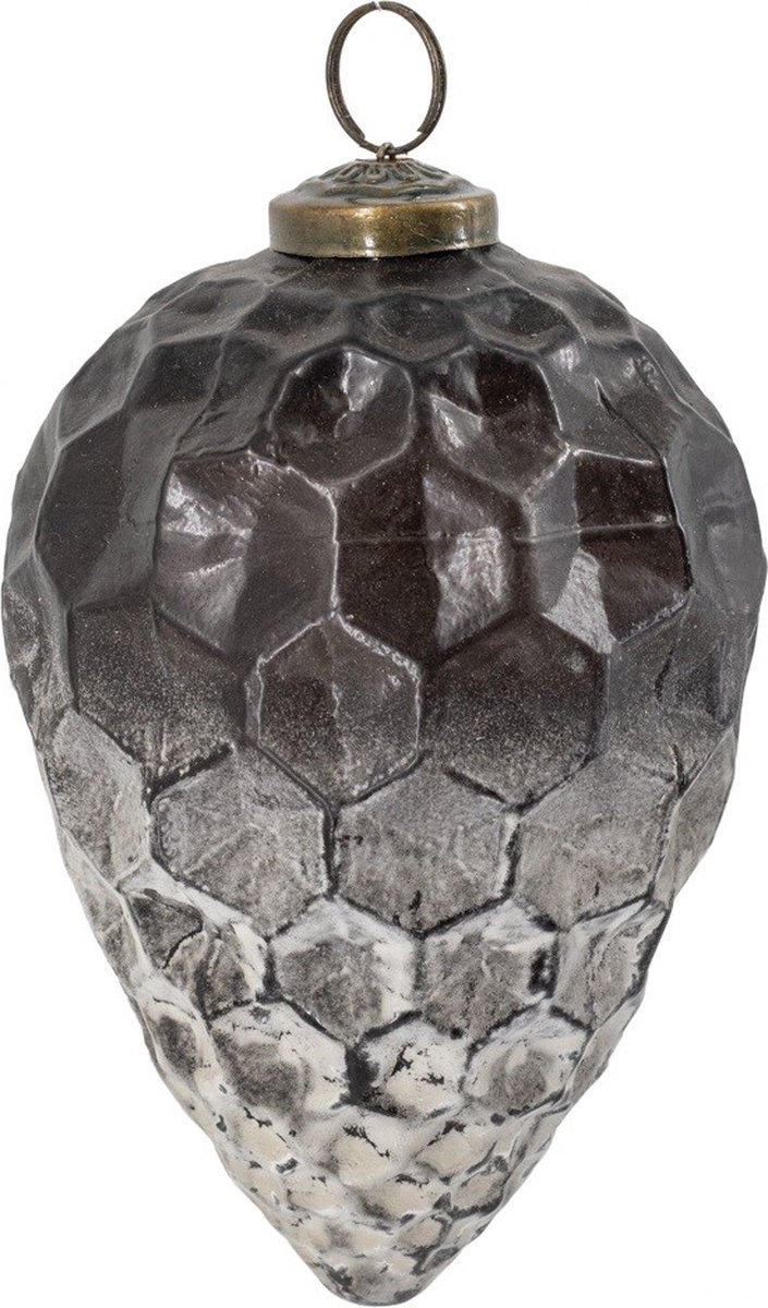 HomeBound by KY | Glazen kerstbal ombre matt black | 12,5cm | kerstbal
