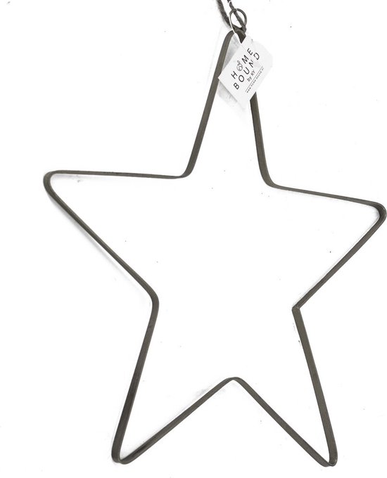Metalen ster hangend zwart/ Kolony/30cm