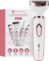 Shavemate Ladyshave 4 en 1 pour Femme - Tondeuse Femme - Épilateur - Wit