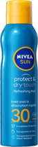 NIVEA SUN Protect & Dry Touch Vernevelende Zonnebrand Spray - SPF 30 - Transparant en waterproof - 200 ml