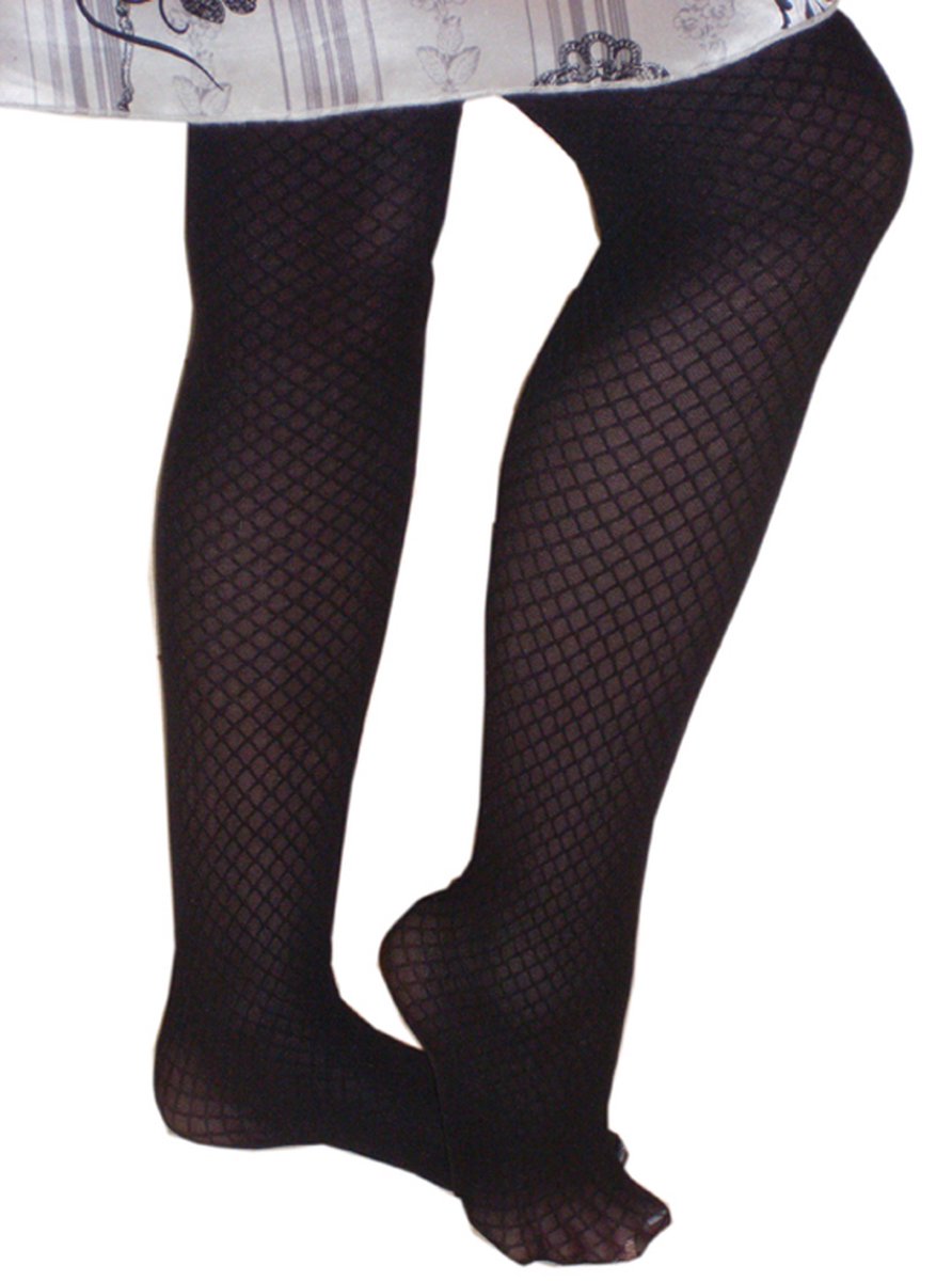 Dames maillot / panty microfibre - collant met geruit structuur - Xlarge - 5 paar - 60 DEN
