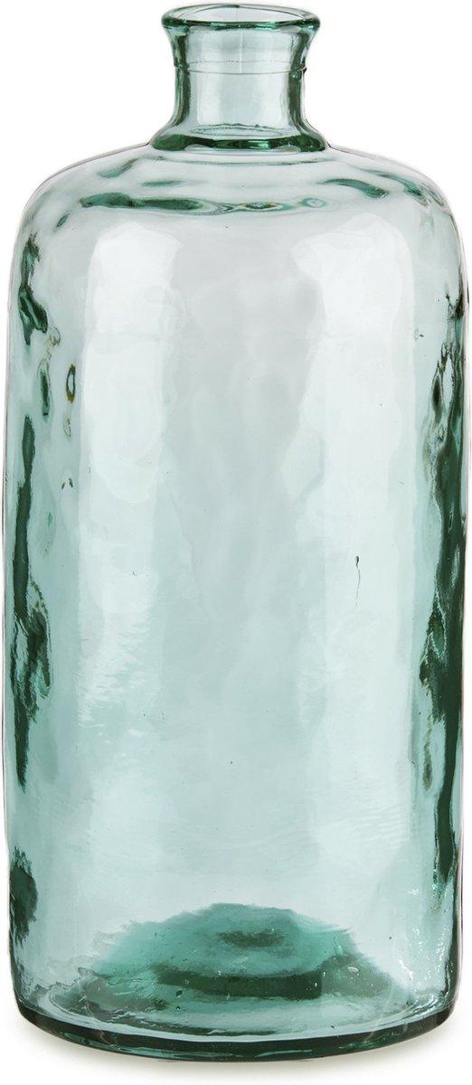 Giftdecor Bloemenvaas Primavera - transparant - gerecycled eco glas - 19 x 42 cm