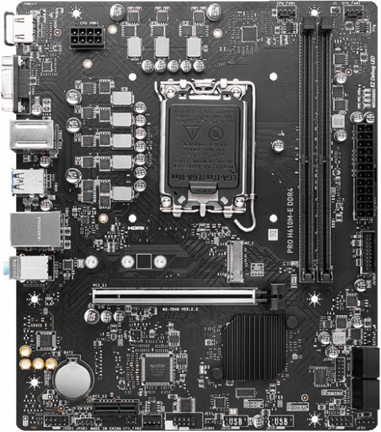 Motherboard MSI PRO H610M-E DDR4 H610 LGA 1700 DDR4 mATX - MSI