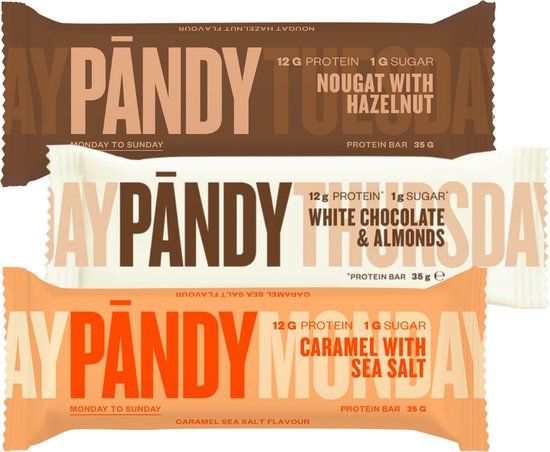 Pandy Low Sugar Protein Bar Mixed - Eiwitrepen - 18 x 35 g