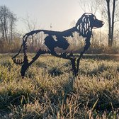 Münsterlander- Heidewachtel - Drentsche Patrijs - silhouet hond - cortenstaal - NL product -