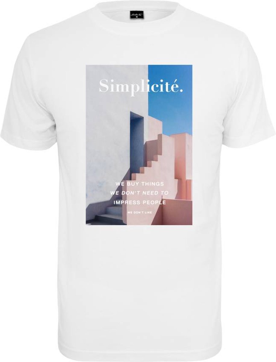 Mister Tee Heren Tshirt -XXL- Simplicite Wit