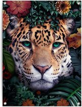 Tuinposter Jungle luipaard 80x60 cm