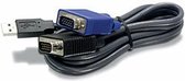 Cable KVM Trendnet TK-CU06 Black 1.8 m