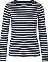 Neutral - Ladies´ Long Sleeve T-Shirt - White - Navy (Striped) - L
