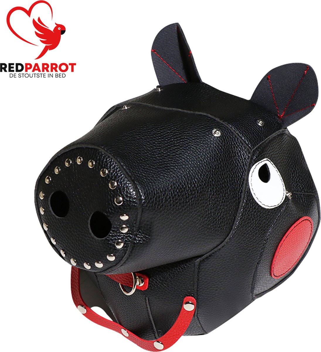 Goedkoopste Cosplay BDSM masker BLACK Pig | Leder | Knoopjes | Seks masker | Sex | Varken | Dieren | SM Rollenspel | Hoge kwaliteit