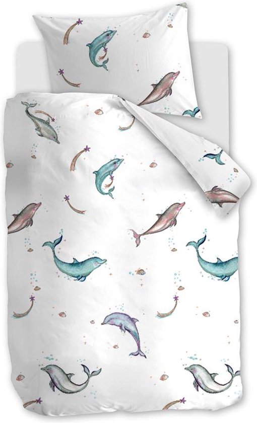 Beddinghouse Kids Magical Dolphins dekbedovertrek - Eenpersoons - 100x135 - Multi