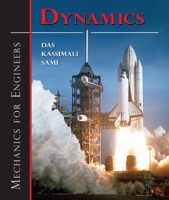 Livre 'Mechanics for Engineers' avec une illustration d'une navette spatiale décollant avec beaucoup de fumée.
