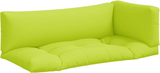 vidaXL Coussins de canapé en palette 3 pcs Vert vif