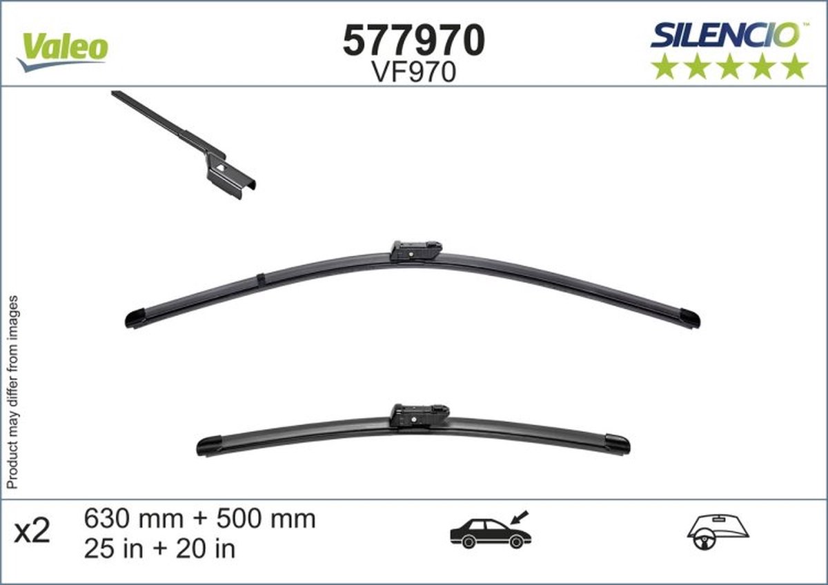 Valeo - Valeo Silencio flatblade VF970 - set ruitenwissers – foto 3