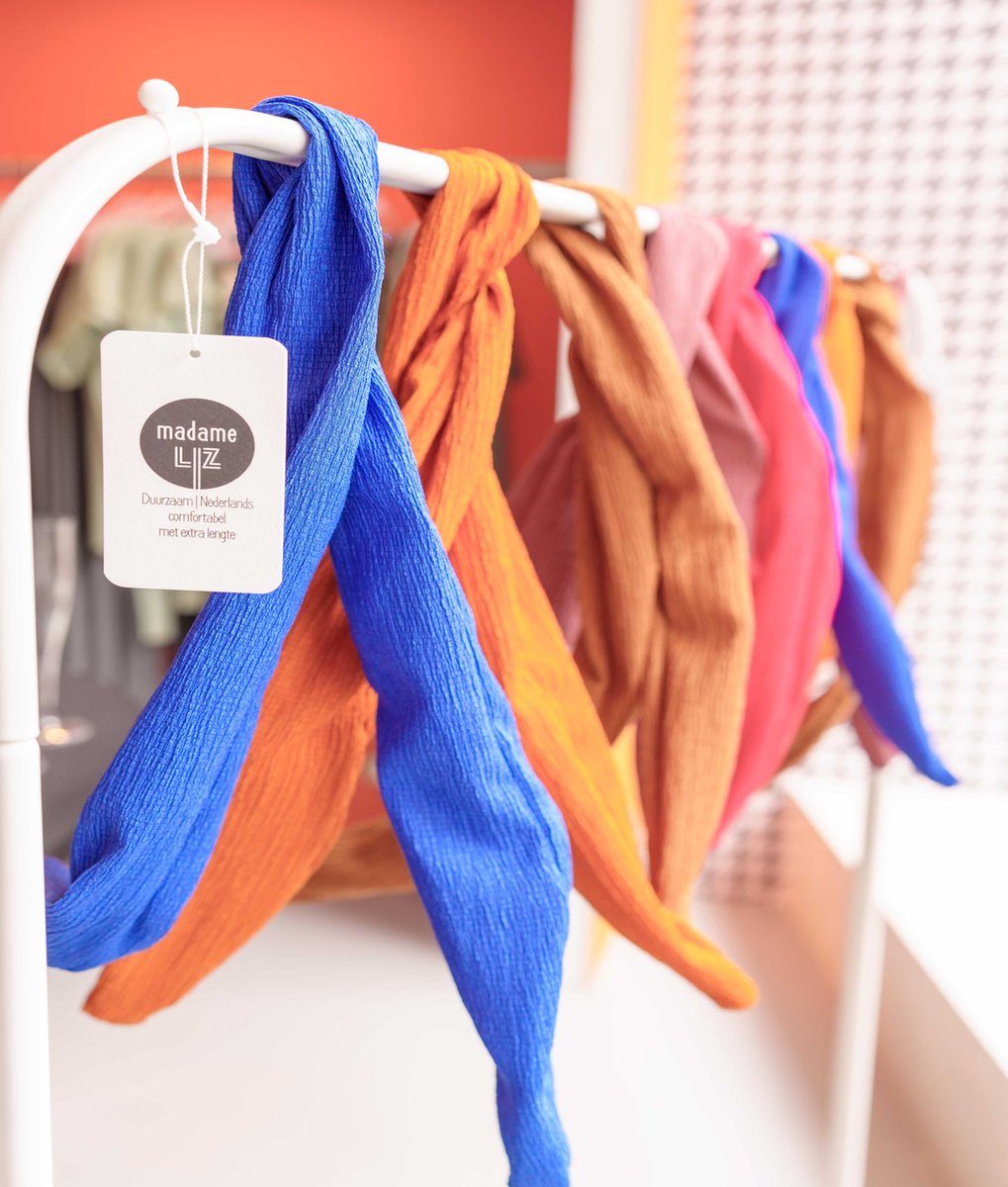 Haarband met ijzerdraad | warm oranje
