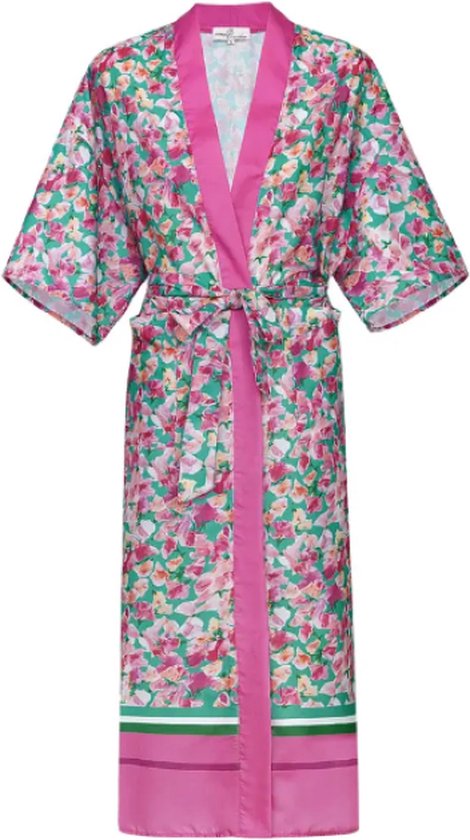 Kimono - Flowers - Paars/Blauw - Summer - 100% Rayon - Maat S