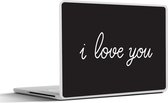 Sticker ordinateur portable - 14 pouces - Je t'aime - Citations - Proverbes