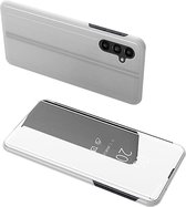 Mirror View Case - Geschikt voor Samsung Galaxy A14 Hoesje - Zilver