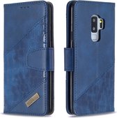 BINFEN Croco Book Case - Geschikt voor Samsung Galaxy S9 Plus Hoesje - Blauw