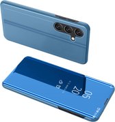 Coque Mirror View - Coque Samsung Galaxy A54 - Blauw
