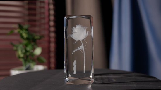 Roos,3D Kunststof Kristal Romantische Roos Decoratie | Valentijns Roos,3D Kunststof Kristal Romantische Roos Decoratie | Valentijns
