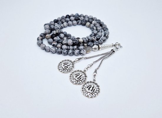 Rozenkwarts ketting 6 mm kralen - Spiritual Garden