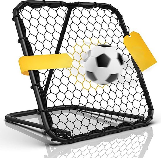 RYCE Ultimate Rebounder - 84x84 cm - 2023 Nieuw model - Verstelbaar - Inklapbaar - Voetbal Trainingsmateriaal - Hexagonal Net - Handbal Volleybal - Spullen