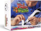 Fits4Kids® Advanced Pro 3D Pen Starterspakket - Inclusief 100M Filament Vullingen en E-Book - Wit - voor Jongens en Meisjes
