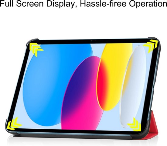 Étui livre à trois volets - Étui pour iPad 10.9 (2022) - Rouge