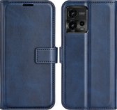 Coverup Deluxe Book Case - Geschikt voor Motorola Moto G72 Hoesje - Blauw