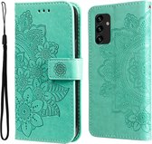 Coverup Mandala Bloemen Book Case - Geschikt voor Samsung Galaxy A13 4G Hoesje - Groen