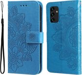 Coverup Mandala Bloemen Book Case - Geschikt voor Samsung Galaxy A13 4G Hoesje - Blauw
