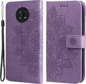 Coverup Mandala Bloemen Book Case - Geschikt voor Nokia G50 Hoesje - Paars