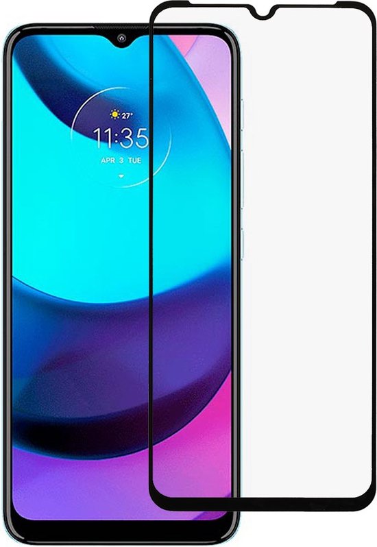 Screen Protector - Geschikt voor Motorola Moto E20 Screen Protector - Full-Cover 9H Tempered Glass - Zwart