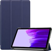 Tri-Fold Book Case met Wake/Sleep - Geschikt voor Samsung Galaxy Tab A7 Lite Hoesje - Donkerblauw