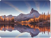 Bol.com Muismat - Mousepad - Bergen - Bomen - Herfst - Meer - Natuur - 23x19 cm - Muismatten aanbieding