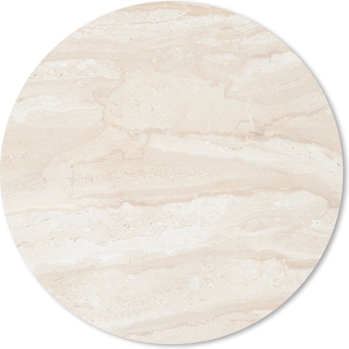 Muismat rond 50x50 cm - Mousepad Marmer - Kalk - Zand - Textuur - Ronde muismatten