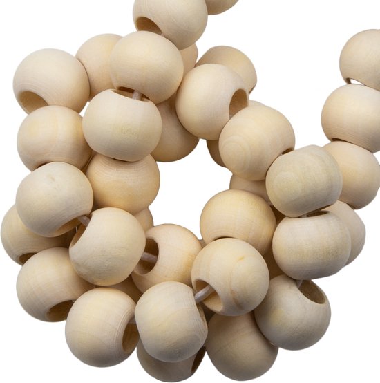 Foto: Dreambeads online houten kralen met groot gat 20 mm 25 stuks