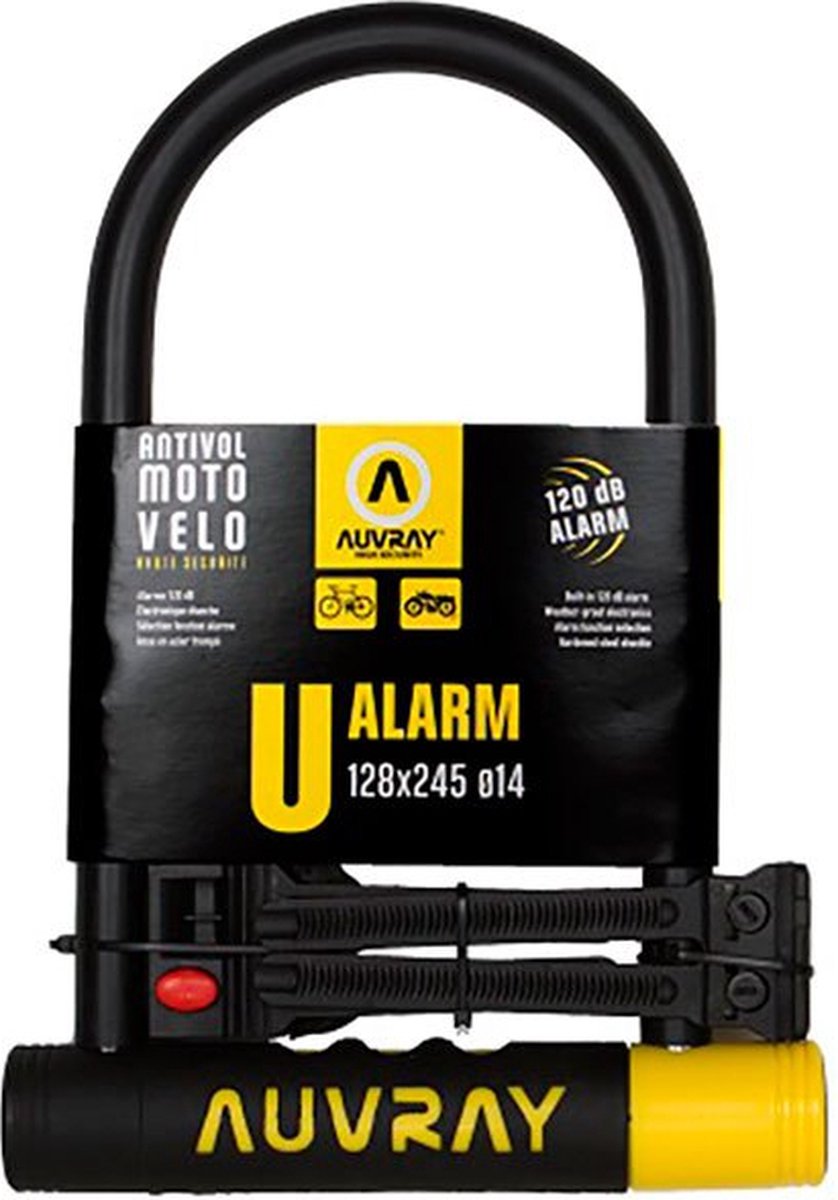 Auvray Alarm Beugelslot Zwart 245 x 128 mm