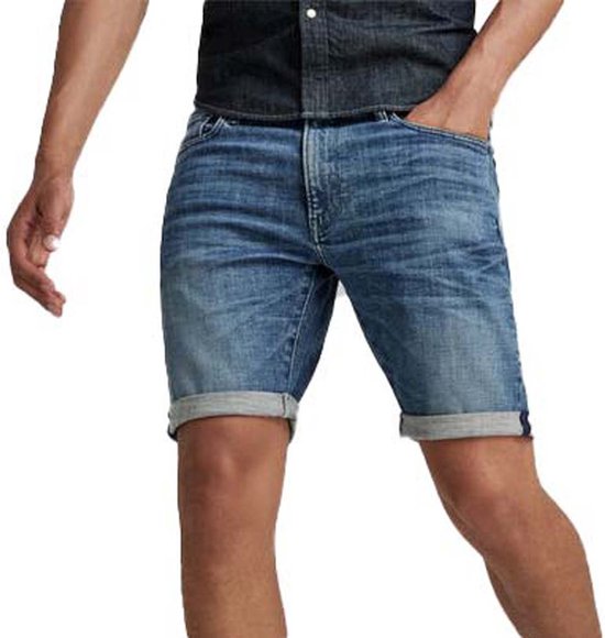 G-Star Raw 3301 Slim Short Broeken Heren - Blauw - Maat 33