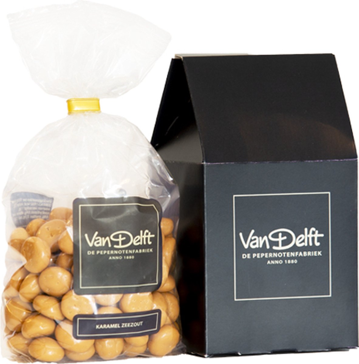 Van Delft pepernoten karamel zeezout - cadeau personeelsgeschenk - 225 gr