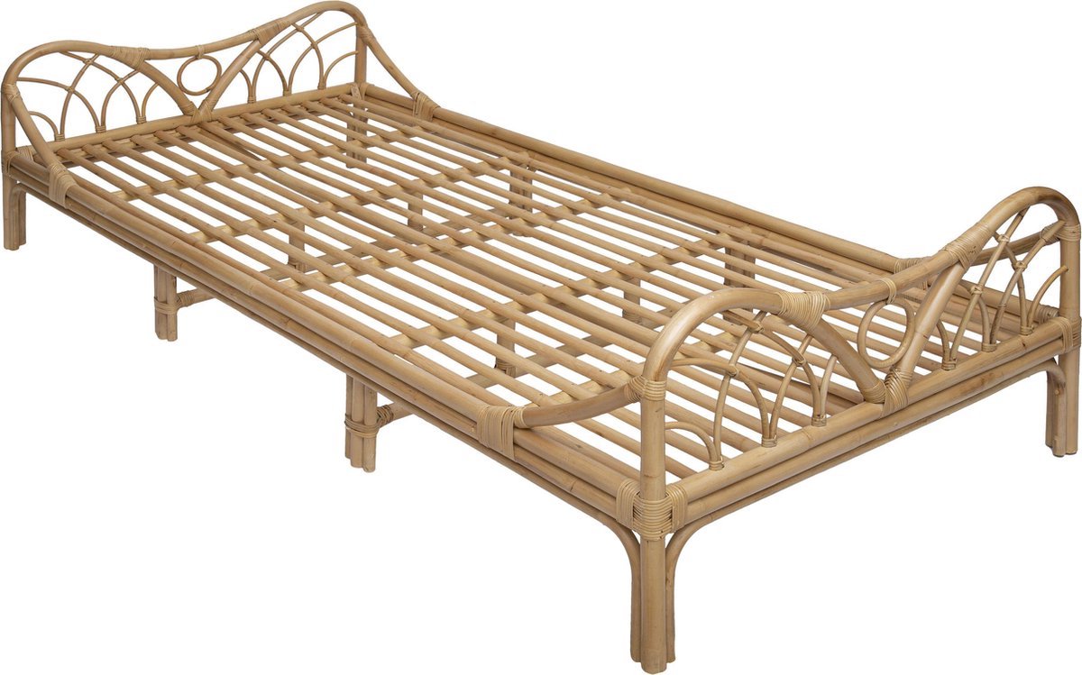 Atmosphera bed Loise Rotan - 90 x 190 cm - Bed - Met bodem - Bedbank