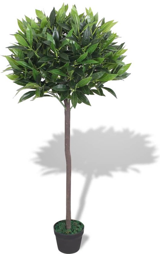 vidaXL - Kunst - laurierboom - plant - met - pot - 125 - cm - groen