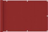 vidaXL - Balkonscherm - 90x400 - cm - HDPE - rood