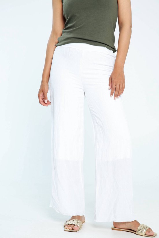 Ecupper Capris broek voor dames, zomer, oversized, katoen, casual broek, blauwgroen, 46/48 NL