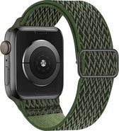 Innerlight® Nylon - Donkergroen - 38/40/41 mm - Nylon bandje geschikt voor Apple Watch - Geschikt als Apple watch bandje voor Series 1/2/3/4/5/6/7/8/9/SE