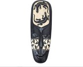 Coco Papaya Afrikaans masker van hout, zwart, 50 cm - motief Gekkos