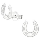 Joy|S - Zilveren hoefijzer oorbellen - 7 mm - kinderoorbellen